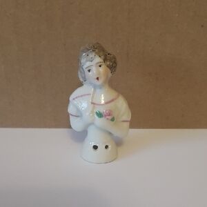 Half Doll Pincushion Doll Japanese Porcelain Antique